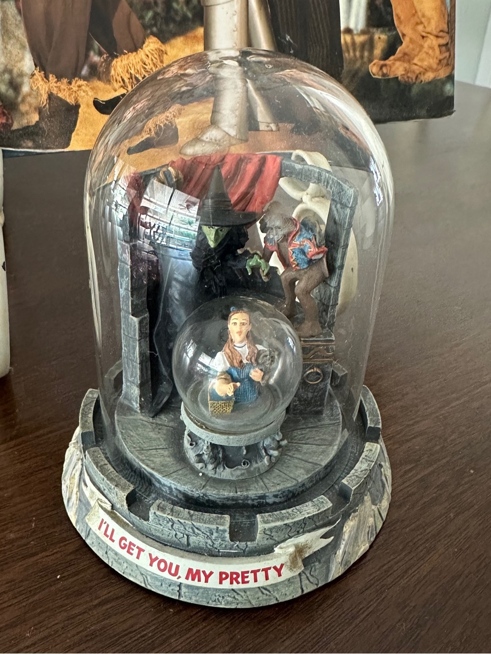 “I’ll Get You My Pretty” Globe Covered Musical Figurine